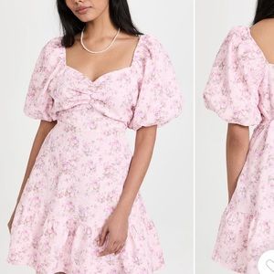 English Factory Textured Floral Mini Dress Size Small